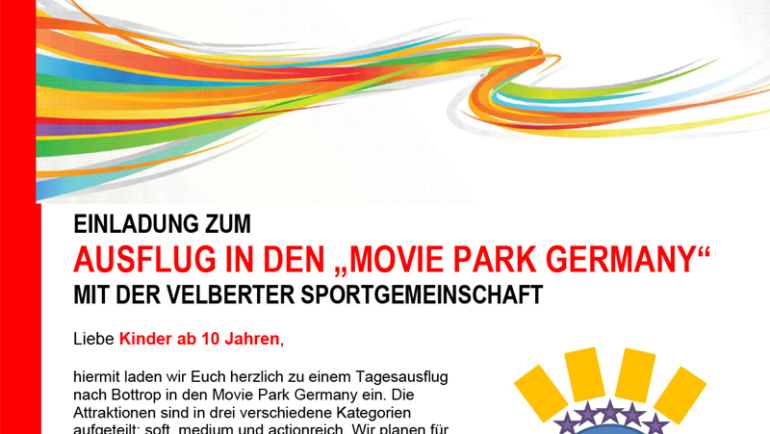 VSG aktuell: Ausflug in den MOVIE PARK GERMANY