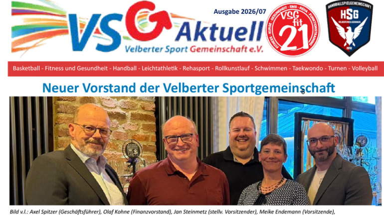 VSG aktuell: Velberter SG mit neuem Vorstand