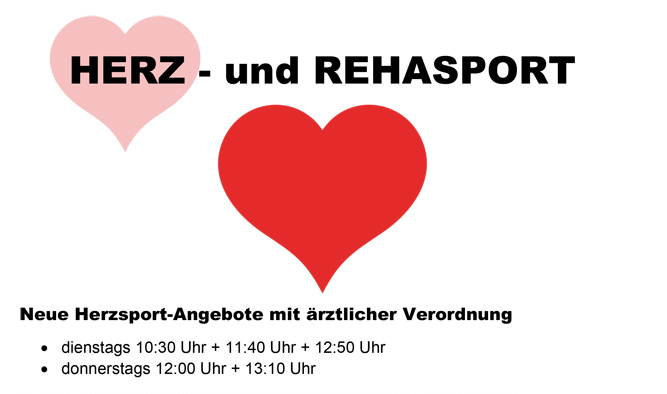 VSG: Neue Reha- und Herzsport Angebote